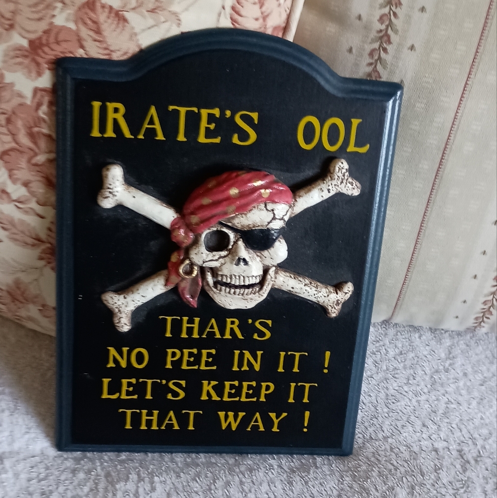 Fun poolside sign